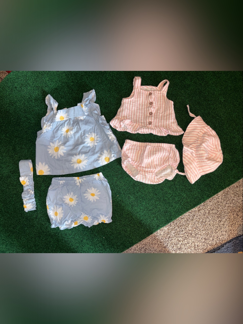 Carter's Girls Two-Piece Daisy Blue & Pink Mix Matching Sets